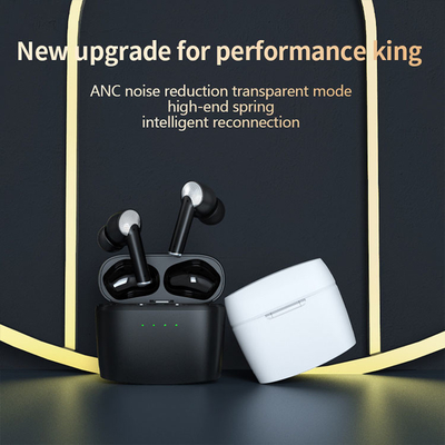 Auriculares de botón inalámbricos negros IPX5 de los auriculares activos de la cancelación de ruido de IPhone Android
