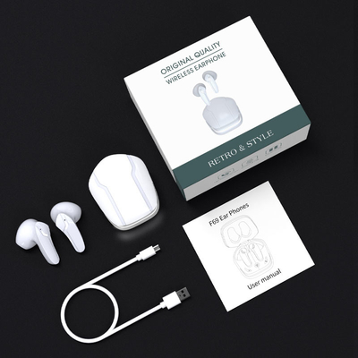 Jerry 6976 auriculares de botón elegantes F69 de Bluetooth de la cancelación de ruido del auricular del HI