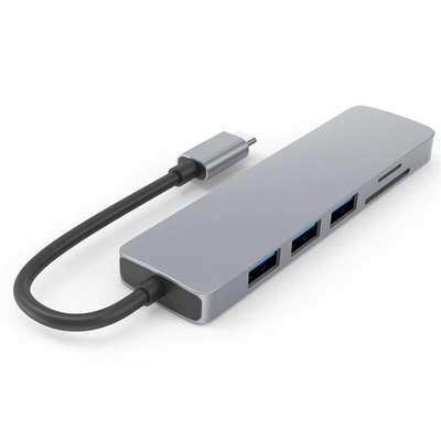 monitor dual PD77W SD/TF del ordenador portátil 6in1 de la estación de acoplamiento universal del Usb C